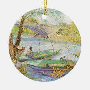 Vincent van Gogh Vissen in de lente, Pont de Clich Keramisch Ornament