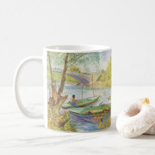 Vincent van Gogh Vissen in de lente, Pont de Clich Koffiemok
