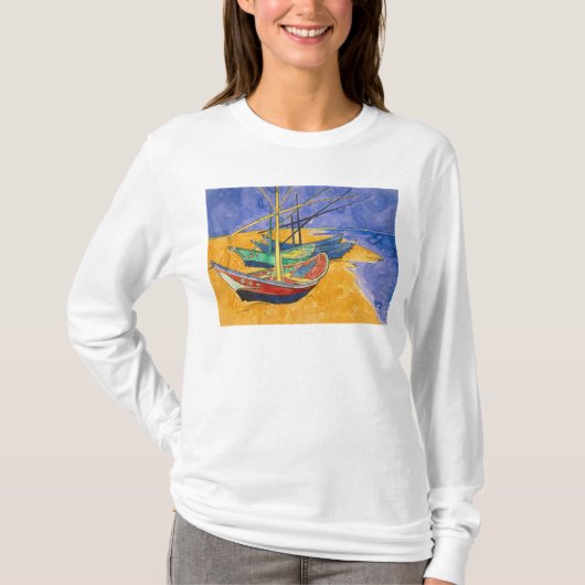 Vincent van Gogh | Vissende boten op de strand T-shirt (Voorkant)