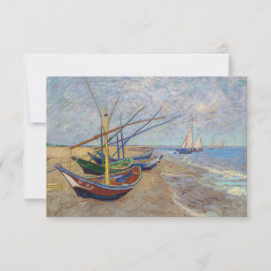 Vincent van Gogh - Vissersboten op het strand Bedankkaart