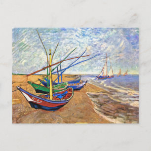 Vincent Van Gogh - Vissersboten Op Het Strand Briefkaart