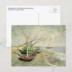 Vincent van Gogh - Vissersboten op het strand Briefkaart