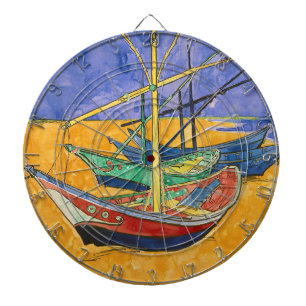 Vincent van Gogh - Vissersboten op het strand Dartbord