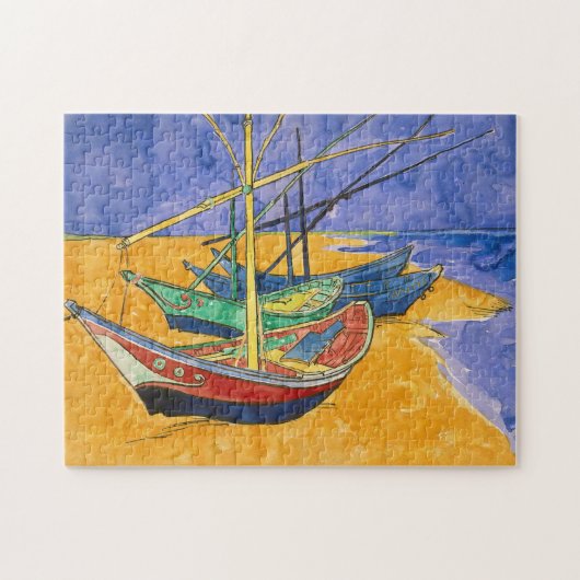 Vincent van Gogh - Vissersboten op het strand Legpuzzel (Horizontaal)