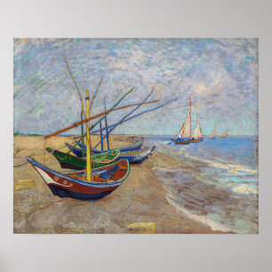 Vincent van Gogh - Vissersboten op het Strand Poster