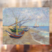 Vincent van Gogh - Vissersboten op het strand Raamsticker (Vel 2)