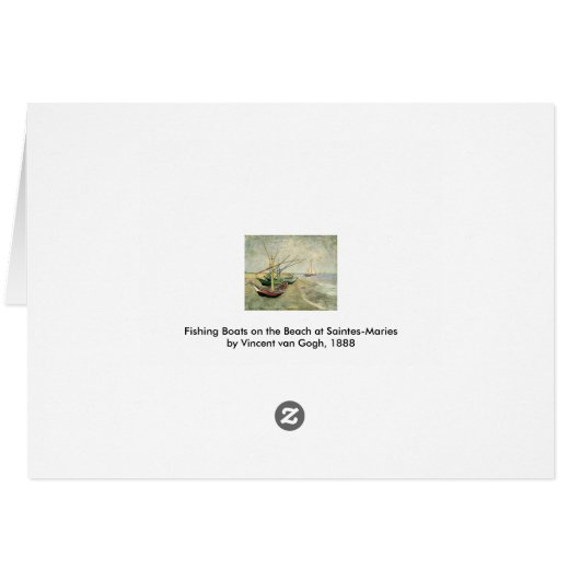 Vincent van Gogh - Vist Boats op het strand (Achterkant Horizontaal)