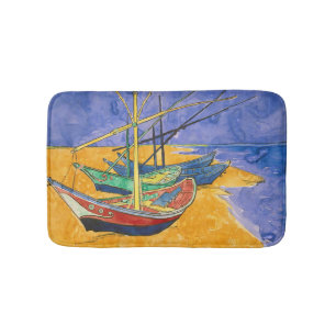 Vincent van Gogh - Vist Boats op het strand Badmat
