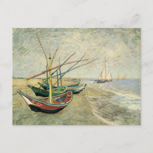 Vincent van Gogh - Vist Boats op het strand Briefkaart