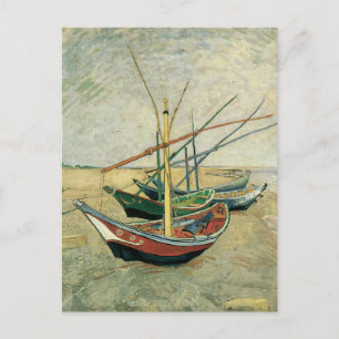 Vincent van Gogh - Vist Boats op het strand Briefkaart