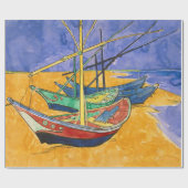 Vincent van Gogh - Vist Boats op het strand Cadeaupapier (Vlak)