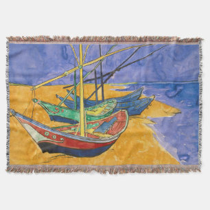 Vincent van Gogh - Vist Boats op het strand Deken