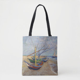 Vincent van Gogh - Vist Boats op het strand Draagtas