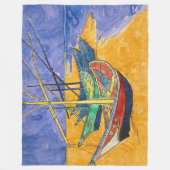 Vincent van Gogh - Vist Boats op het strand Fleece Deken (Voorkant)