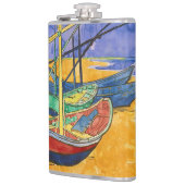 Vincent van Gogh - Vist Boats op het strand Heupfles (Links)