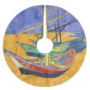 Vincent van Gogh - Vist Boats op het strand Kerstboom Rok