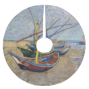 Vincent van Gogh - Vist Boats op het strand Kerstboom Rok