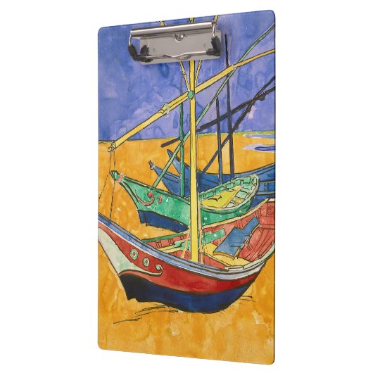 Vincent van Gogh - Vist Boats op het strand Klembord (Links)
