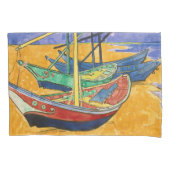 Vincent van Gogh - Vist Boats op het strand Kussensloop (Voorkant)