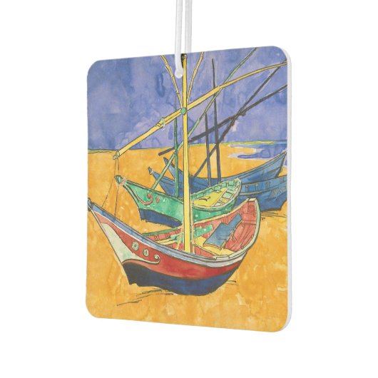 Vincent van Gogh - Vist Boats op het strand Luchtverfrisser (Links)