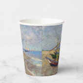 Vincent van Gogh - Vist Boats op het strand Papieren Bekers (Links)