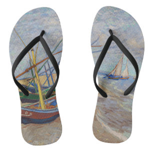 Vincent van Gogh - Vist Boats op het strand Teenslippers