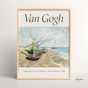Vincent van Gogh Vist boten op het strand Kunst Poster