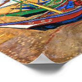 Vincent van Gogh Vist boten op het strand Poster (Hoek)