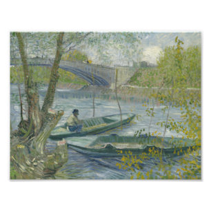 Vincent van Gogh - Vist in de lente, de Pont de Foto Afdruk