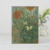 Vincent van Gogh - Vlinders en klaprozen Kaart (Staand voorkant)