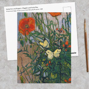 Vincent van Gogh - Vlinders en Papavers Briefkaart