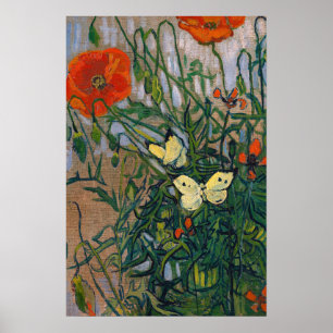 Vincent van Gogh - Vlinders en Papavers Poster