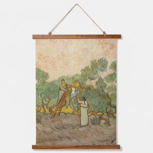 Vincent van Gogh - Vrouwen die Olijven schoppen Hangend Wandkleed