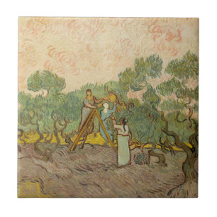 Vincent van Gogh - Vrouwen die Olijven schoppen Tegeltje