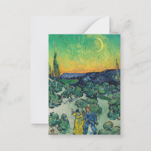 Vincent van Gogh - Wandel bij schemering Notitiekaartje