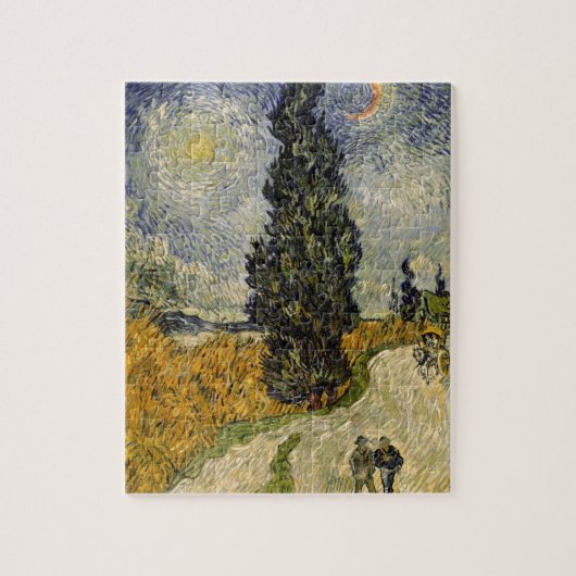 Vincent van Gogh | Weg met Cypressen, 1890 Legpuzzel (Verticaal)