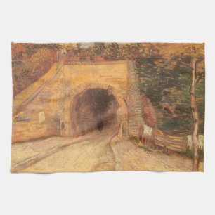Vincent van Gogh - Weg met onderdoorgang, Het Viad Theedoek