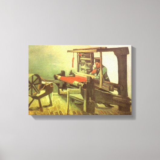 Vincent van Gogh Wever tegenover het linker spinne Canvas Afdruk (Voorkant)