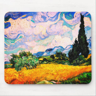 Vincent Van Gogh Wheat Field met Cypresse Muismat