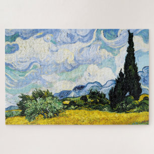 Vincent Van Gogh Wheat Field met Cypresses (1889) Legpuzzel