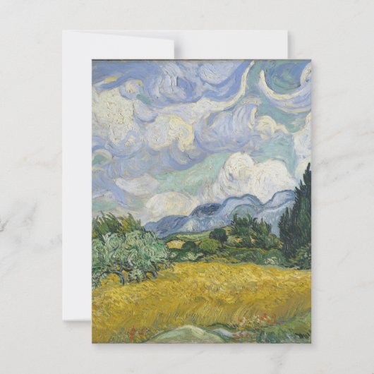 Vincent van Gogh - Wheat Field met Cypresses Bedankkaart (Voorkant)