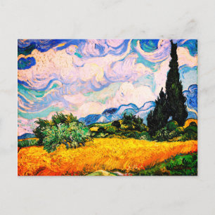 Vincent Van Gogh Wheat Field met Cypresses Briefkaart