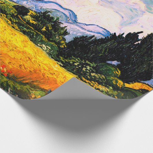 Vincent Van Gogh Wheat Field met Cypresses Cadeaupapier (Hoek)