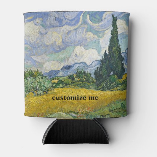 Vincent Van Gogh Wheat Field met Cypresses Custom Blikjeskoeler (Voorkant)