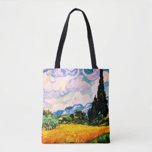 Vincent Van Gogh Wheat Field met Cypresses Draagtas