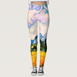 Vincent Van Gogh Wheat Field met Cypresses Leggings