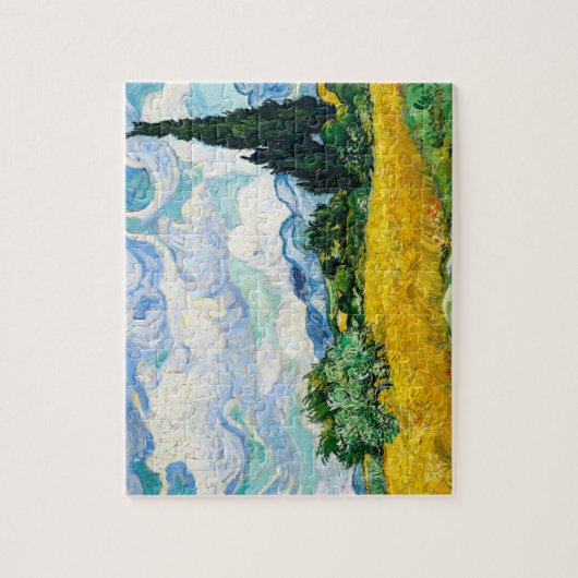 Vincent Van Gogh Wheat Field met Cypresses Legpuzzel (Verticaal)