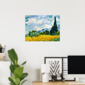 Vincent Van Gogh Wheat Field met Cypresses Poster (Thuiskantoor)