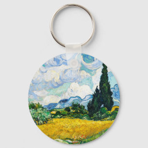 Vincent Van Gogh Wheat Field met Cypresses Sleutelhanger