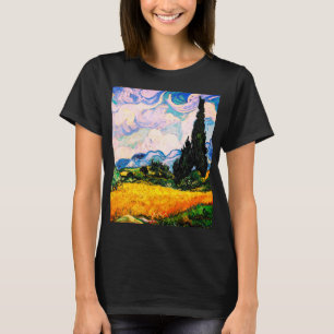 Vincent Van Gogh Wheat Field met Cypresses T-shirt